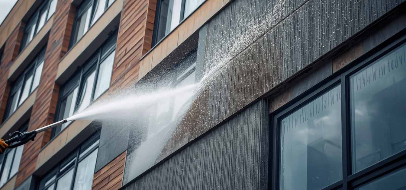 lucid-origin_A_close-up_photograph_of_a_multi-story_building_facade_undergoing_a_thorough_cle-0